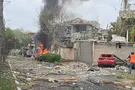 30 missiles in two barrages, 10 impact sites
