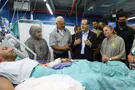 Herzog visits Shamir underground emergency hospital