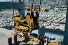 Dozens of military bulldozers arrive in Israel