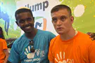 Wounded soldier volunteers with special-needs children