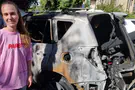 Vehicle burned in protest belongs to active reservist