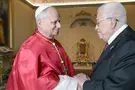 Vatican Media / Hans Lucas via Reuters Connect Pope Leo meets Abbas, calls for Gaza aid and 'two-state solution'