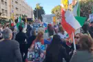 X @Shangoolans via REUTERS Truck drives through Iran solidarity protest in Los Angeles