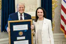 Venezuelan opposition leader gives Trump her Nobel medal
