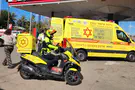 Israel Police Interceptor debris falls near Tel Aviv gas station