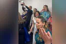 Watch: Wedding moves to bomb shelter - but dancing continues