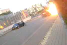 צילום: ללא קרדיט Watch: Woman stands up and walks away after being hurt by missile