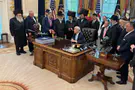 Trump hosts haredi leaders at the White House for Passover