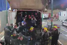 68 illegal Palestinian Arabs crammed inside garbage truck