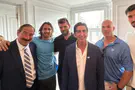 Courtesy Dr. Joseph Frager and Harley Lippman meet with wounded soldiers