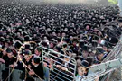 Gideon Markowitz/TPS Gerrer Rebbe leads thousands in protest outside IDF prison