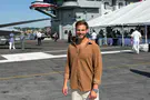 Captivity survivor performs aboard US aircraft carrier