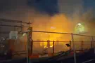 Alan Malka/ Fire and Rescue Services Massive fire erupts at shopping complex construction site