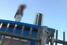 צילום: דוברות המשטרה Police chase ends on top of a school guard booth