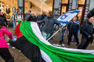 Reuters/James Petermeier/ZUMA Press Wire Protesters tear down PLO flag in Amsterdam