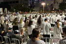Courtesy of the photographer Three years later: Hostages Square gathers again in prayer