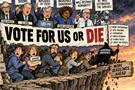 Vote for us or die