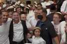 Wounded IDF soldier dances with Smotrich at Simchat Beit Hashoeva