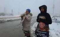Ahuvya Sandak's parents protest despite winter storm