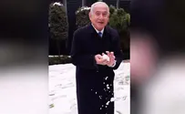 Watch: Netanyahu throws snowballs as Jerusalem covered in white