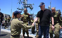 צילום: אריאל חרמוני / משרד הביטחון בני גנץ בביקור בחיל הים: הלחימה לא תיפסק עד שנביא שקט מוחלט