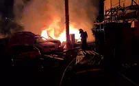 שריפה ליד מחסנים ומוסכים בביתר עילית
