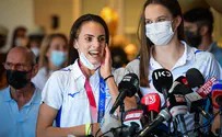 Watch: Olympic gold medalist arrives in Israel, thanks fans