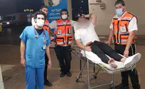 צילום: איחוד הצלה חתן שבר את הכוס ונפצע ברגלו