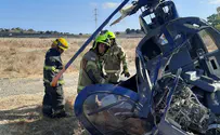 שני פצועים בהתרסקות מסוק סמוך לרגבים