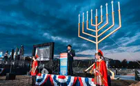 New National Menorah made of recycled aluminum in Washington, DC