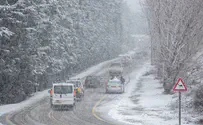 Watch: Snow accumulates in Golan Heights