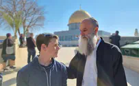 הרב יהודה קרויזר עלה להר הבית עם נכדו שחוגג בר מצווה