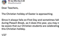 Twitter account goes viral explaining Easter using Jewish jargon