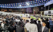 Hundreds of residents of Elad gather at scene of attack