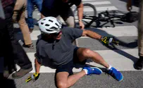 Watch: Biden falls off bike