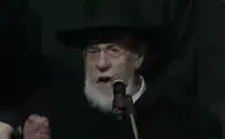 מתוך השידור כשחכם שלום זעק לעבר הרבי מגור: "זכית"