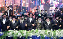 אדמו"רים ורבנים בסיום הש"ס של משפ' הלפרין