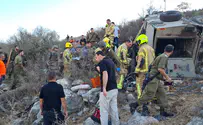 רכב צבאי התהפך: ארבעה חיילים נפצעו 
