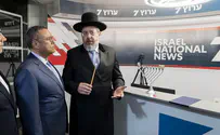 הרב הראשי וראש העיר בחנוכת אולפן ערוץ 7