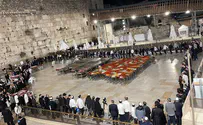 Song of prayer at the Western Wall on Saturday evening