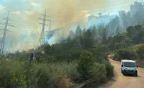 שריפה סמוך למבשרת, כביש מספר 1 נחסם