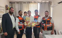 צילום: איחוד הצלה מפגש מרגש: המתנדבים ביקרו את הפעוט שהצילו