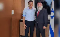 צילום: באדיבות המצלם המסר של השר שיקלי לרבה של קייב