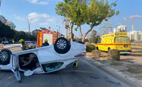 В Ашкелоне перевернулся автомобиль