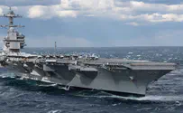US aircraft carrier arrives in the Mediterranean Sea