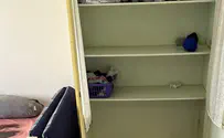 'This is the closet in which two children hid from Hamas'