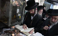 צילום: ישי ירושלמי המונים על קברו של הצדיק מזוועהיל