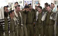 Rosh Chodesh prayers - at synagogue in devastated Kibbutz Be'eri