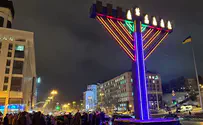 החנוכייה הגדולה באירופה הודלקה בלב קייב
