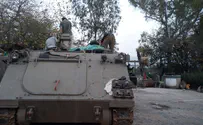 Binyamin volunteers armor IDF vehicles near Gaza